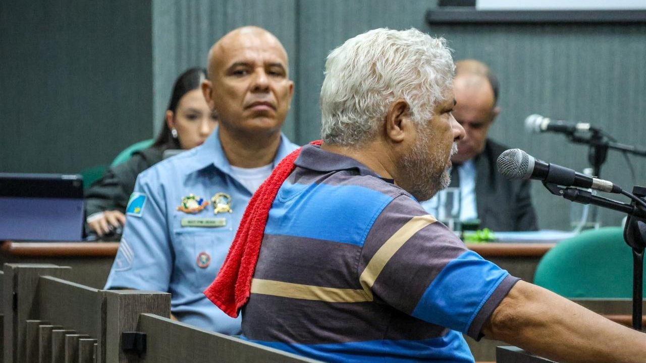 Vivaldo Pereira de Alencar, durante o júri em outubro de 2024. (Foto: Nathalia A