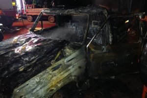 Caminhonete destruída. (Foto: Divulgação/CBMS)