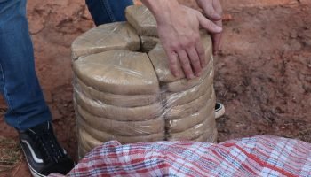 Drogas embaladas que seriam comercializadas. — Foto: Drogas embaladas que seriam