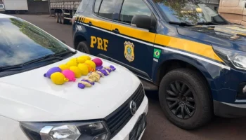 Veículo apreendido com droga — Foto: Veículo apreendido com droga - Foto: PRF/Di