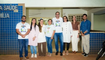 Foto: Prefeito Dr. Leandro Fedossi e secretário Hermes Santos acompanham retomad