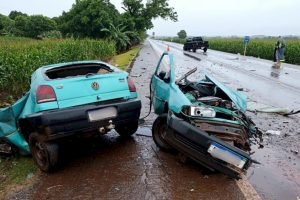 Acidente aconteceu na manhã de domingo — Foto: Acidente aconteceu na manhã de do