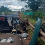 Foto: Colisão aconteceu na BR-163. (Aline Machado, Jornal Midiamax)