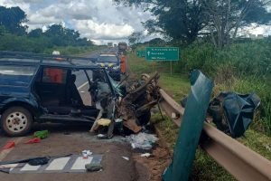 Foto: Colisão aconteceu na BR-163. (Aline Machado, Jornal Midiamax)