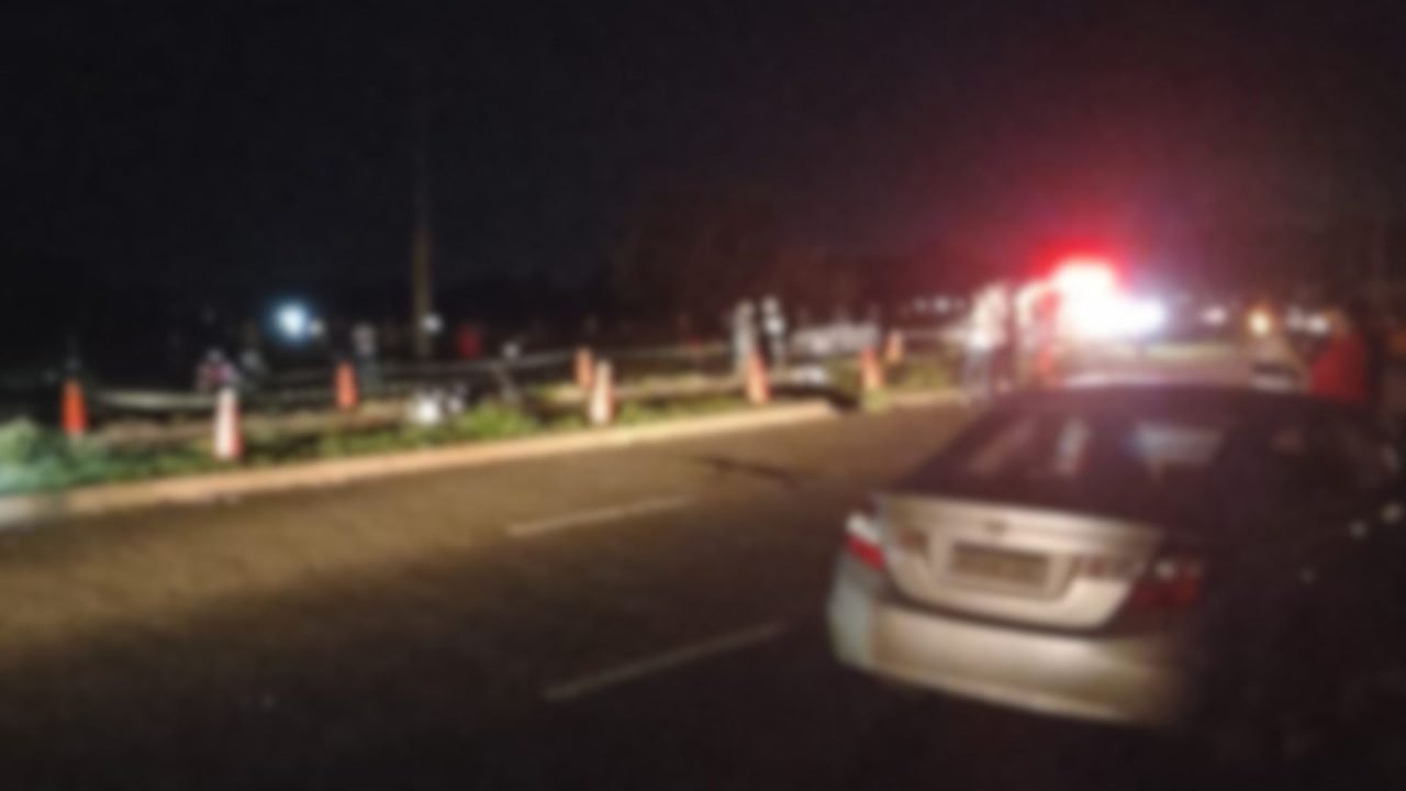 Foto: Local do acidente na noite de domingo. (Foto: Fala Povo, Jornal Midiamax)