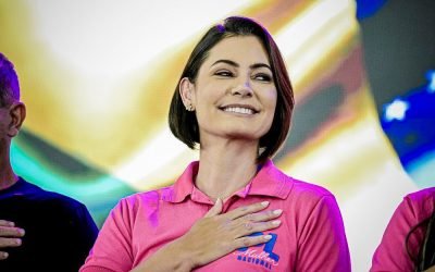 Michelle Bolsonaro disse que Flávio a humilhou em um telefonema. — Foto: Michell