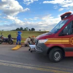 Foto: Motociclista fica ferido após queda na MS-473 - Foto: Corpo de Bombeiros/D