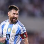 Messi durante partida pela Argentina — Foto: Messi durante partida pela Argentin