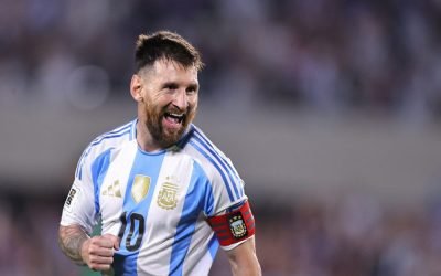 Messi durante partida pela Argentina — Foto: Messi durante partida pela Argentin