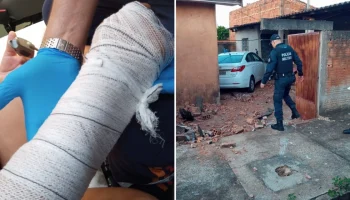 Foto: Ocorrência no bairro Argemiro Ortega terminou com mulher ferida, danos em