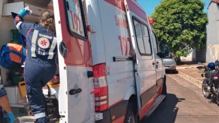 Foto: Idoso sofre queda de moto em Nova Andradina - Foto: SAMU/Divulgação