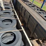 Carga de pneus apreendida — Foto: Carga de pneus apreendida - Foto: Divulgação