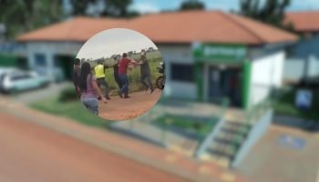 Instrutores brigaram por posição de cone em exame prático no Detran — Foto: Inst