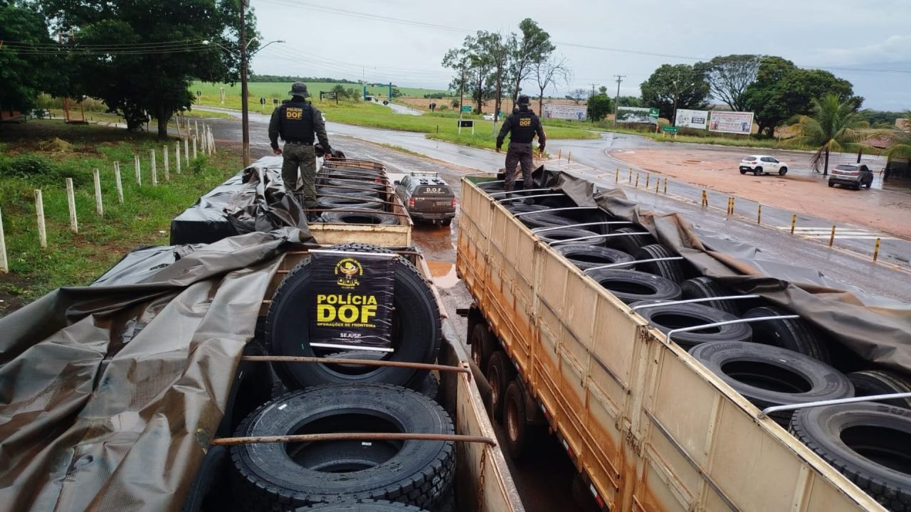 400 pneus foram apreendidos — Foto: 400 pneus foram apreendidos - Foto: Divulgaç