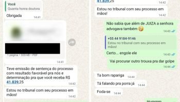 Troca de mensagens entre vítima e golpista — Foto: Troca de mensagens entre víti