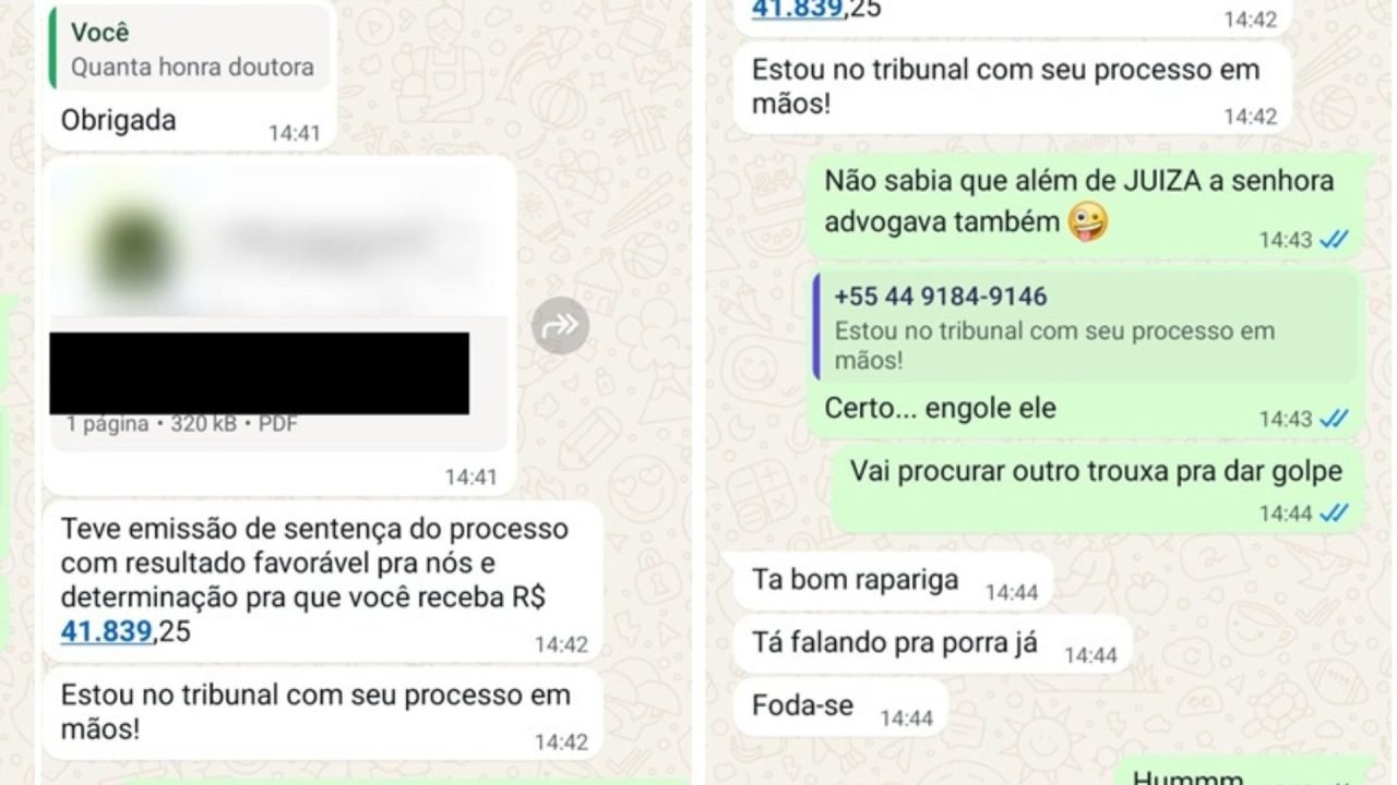 Troca de mensagens entre vítima e golpista — Foto: Troca de mensagens entre víti
