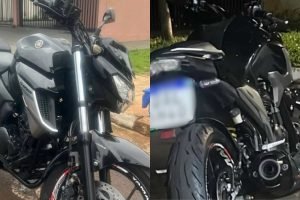 Moto furtada. (Foto: Reprodução/Arquivo pessoal)