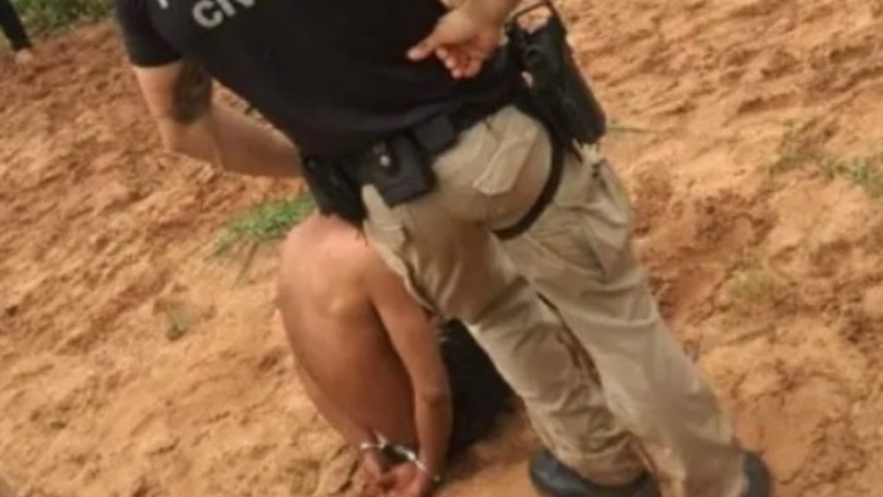 Foto: Autor foi preso logo após o crime (reprodução)