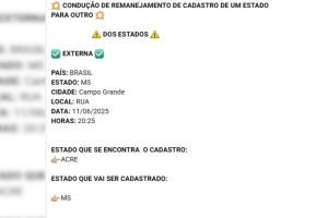 Foto: Informações sobre a transferência do suspeito para Mato Grosso do Sul. (Re