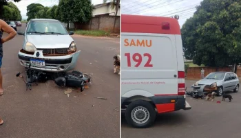 Jovens de 17 e 19 anos ficaram feridos após colisão envolvendo scooter elétrica