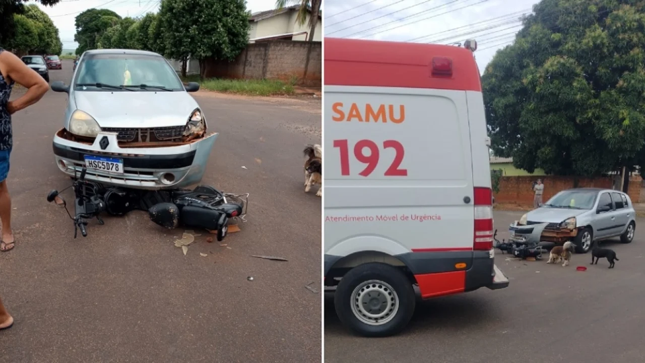 Jovens de 17 e 19 anos ficaram feridos após colisão envolvendo scooter elétrica