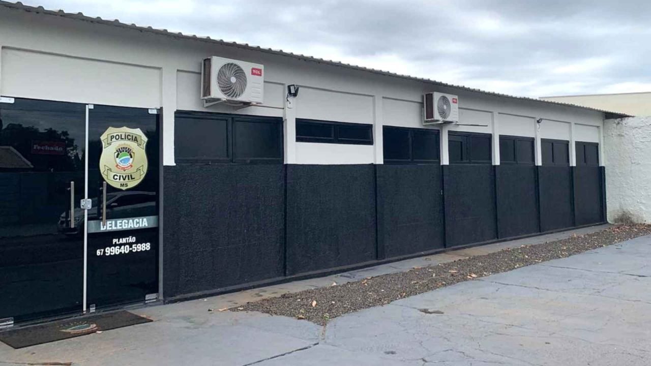 Delegacia de Polícia de Pedro Gomes, onde investigador estava lotado. (Foto: Nad