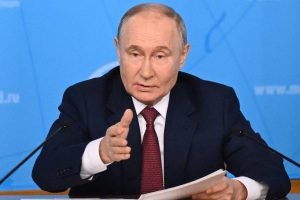 O presidente Putin fala sobre Ucrânia e guerra no Irã em ligação com Trump — Fot