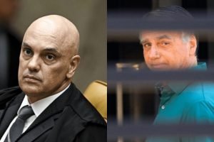 Foto: Ministro do STF Alexandre de Moraes e o ex-presidente Jair Bolsonaro TON M