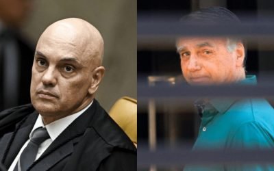 Foto: Ministro do STF Alexandre de Moraes e o ex-presidente Jair Bolsonaro TON M