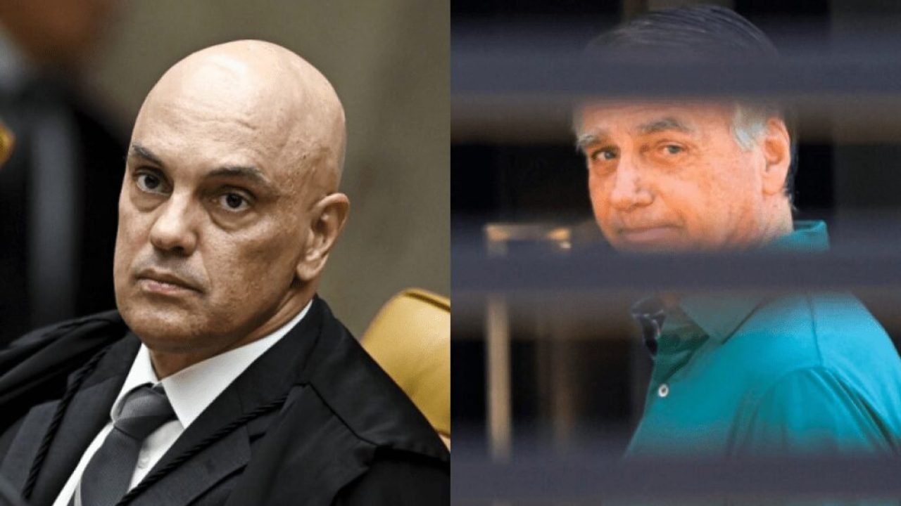 Foto: Ministro do STF Alexandre de Moraes e o ex-presidente Jair Bolsonaro TON M