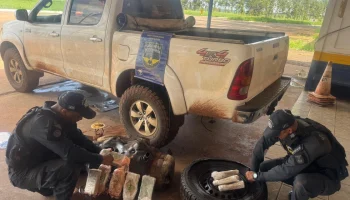 Foto: Pasta base de cocaína avaliada em R$ 3,1 milhões foi apreendida em caminho