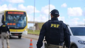 Fiscalização da PRF nas estradas de MS. — Foto: Fiscalização da PRF nas estradas
