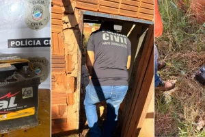 Baterias furtadas foram recuperadas pela Polícia Civil e restituídas aos proprie