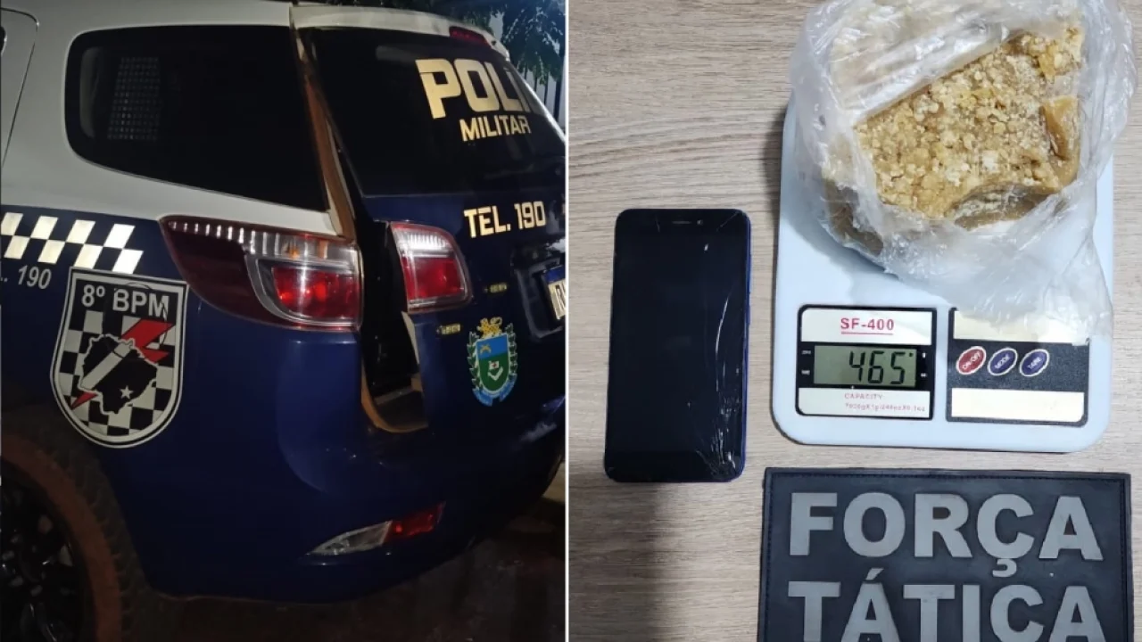 Força Tática apreendeu cerca de 465 gramas de crack durante ação contra o tráfic