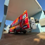 Criança de 8 anos foi socorrida pelo Corpo de Bombeiros após cair de bicicleta e