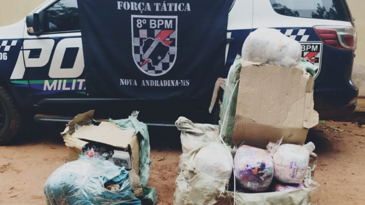 Foto: Produtos apreendidos - Foto: PM/Divulgação