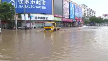 Enchente da China em 2025. — Foto: Enchente da China em 2025. (Foto CCTV)