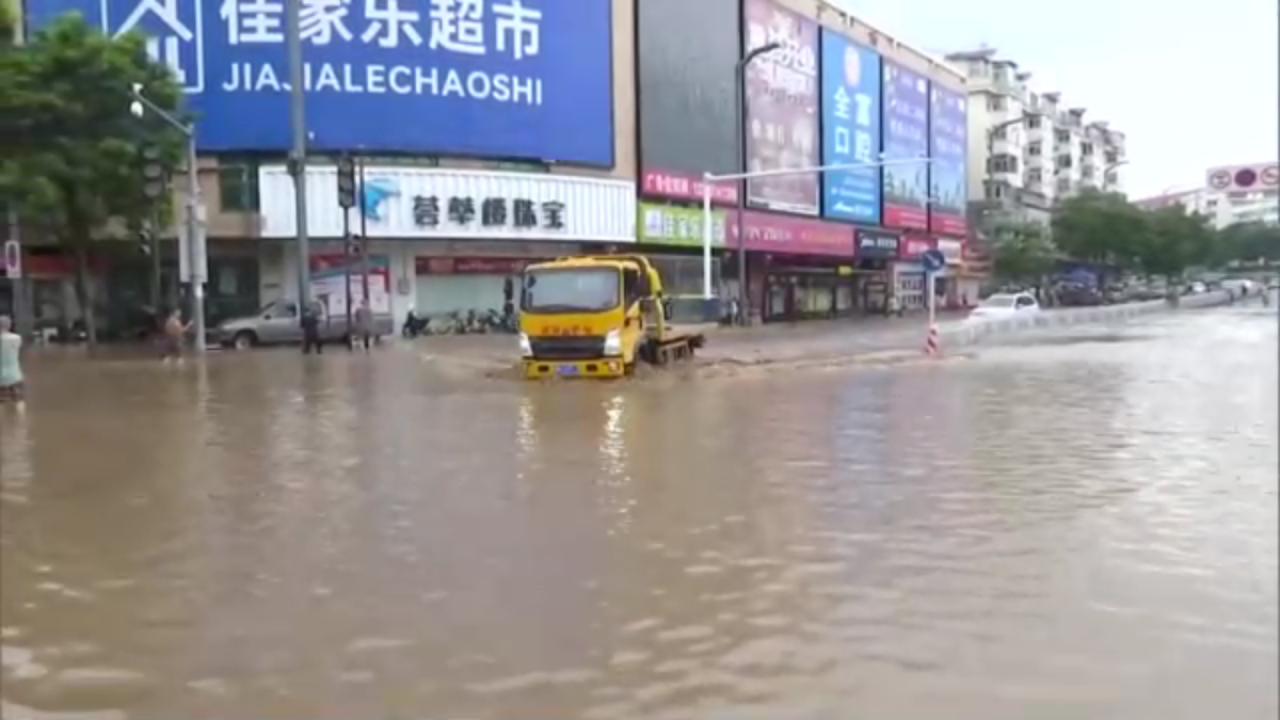 Enchente da China em 2025. — Foto: Enchente da China em 2025. (Foto CCTV)