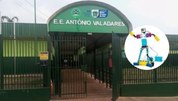 Escola Estadual Antônio Valadares, em Terenos. (Foto: Reprodução)