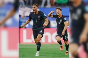 Auston Trusty, dos Estados Unidos, marcou o gol que quebrou o recorde. — Foto: A
