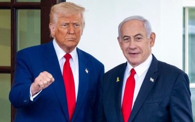 Presidente dos Estados Unidos, Donald Trump, e o primeiro ministro israelense, B