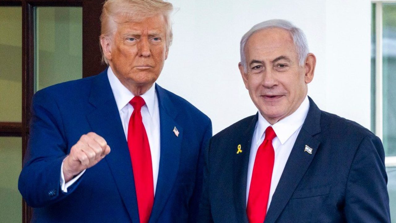 Presidente dos Estados Unidos, Donald Trump, e o primeiro ministro israelense, B