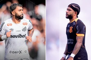 Foto: Gabigol e Depay marcam, e clássico entre Santos e Corinthians termina empa