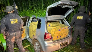 Foto: Veículo apreendido com droga - Foto: DOF/Divulgação