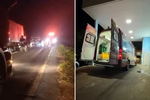 Ciclista foi encaminhado ao hospital após o acidente, mas não resistiu aos ferim