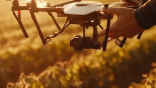 men-piloting-drone-capture-aerial-farm-image-generated-by-ai