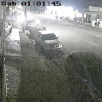 Foto: Câmera de segurança registrou o momento da colisão no último sábado (14).