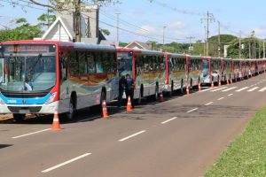 Últimos ônibus novos foram entregues em outubro de 2019 em Campo Grande. — Foto: