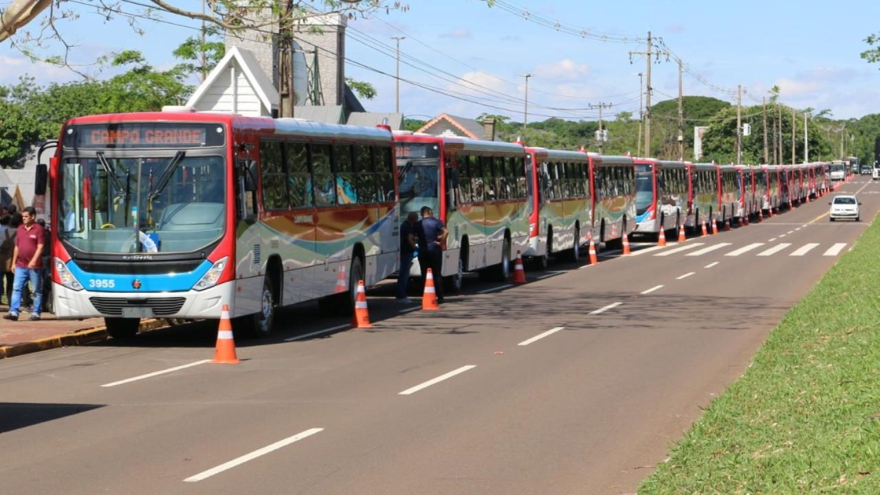 Últimos ônibus novos foram entregues em outubro de 2019 em Campo Grande. — Foto: