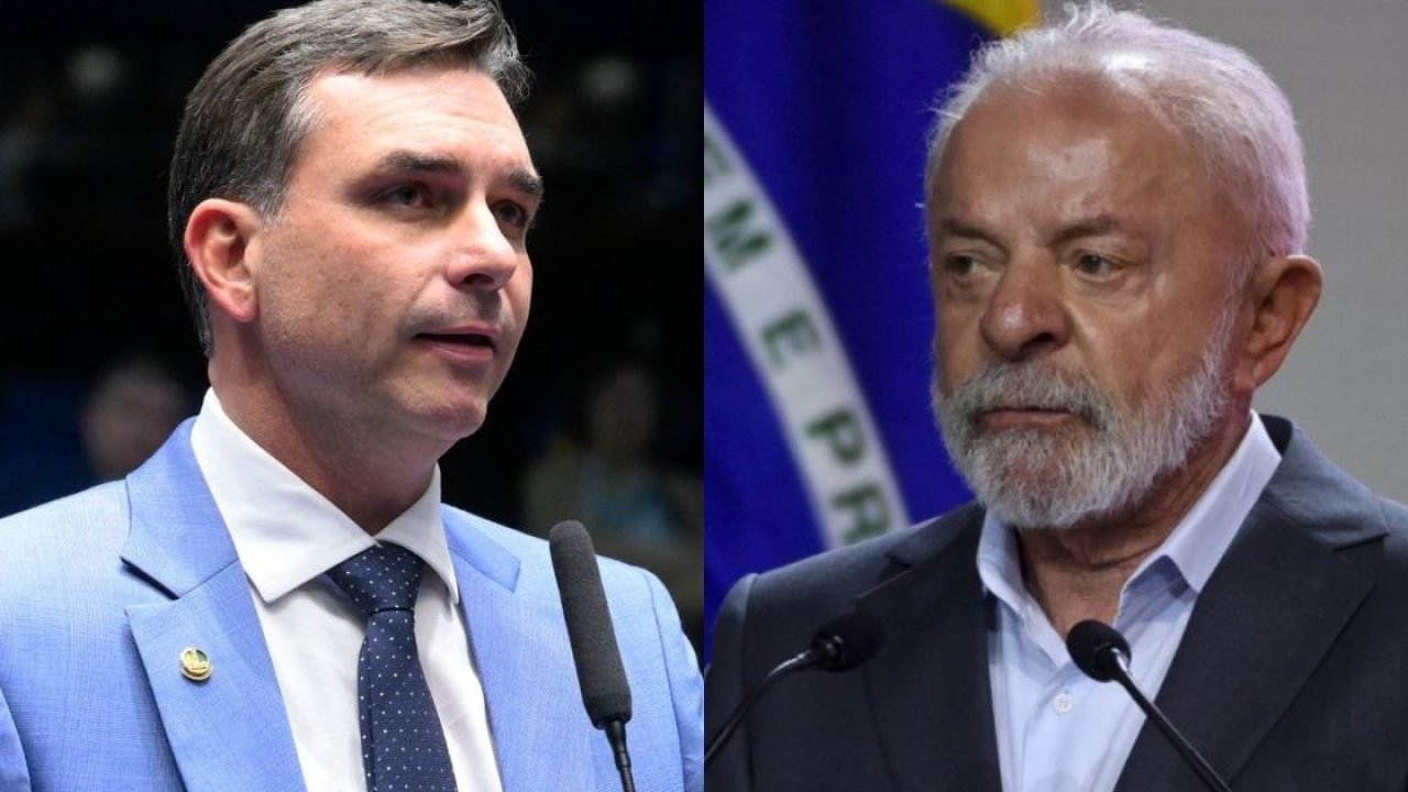 Senador Flávio Bolsonaro e presidente Lula — Foto: Senador Flávio Bolsonaro e pr